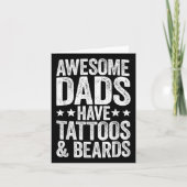 Geweldige vaders hebben Tattoos en baarden Vaderda Kaart (Voorkant)