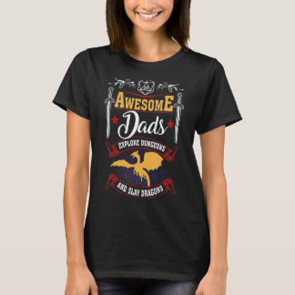 Geweldige vaders verkennen Dungeons en Slay Dragon T-shirt