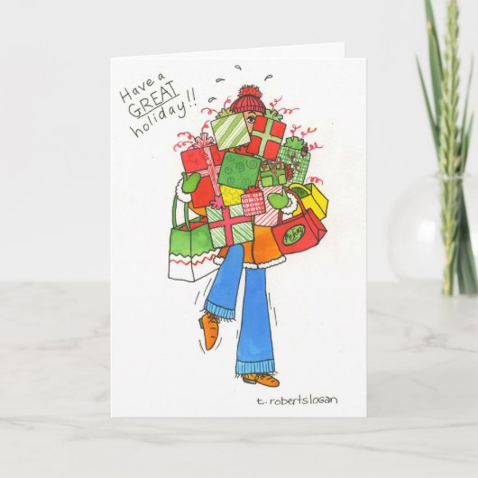 Geweldige vakantie feestdagen kaart (Voorkant)