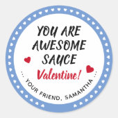 Geweldige Valentijn Sauce Favor Ronde Sticker (Voorkant)