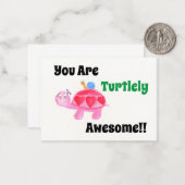 Geweldige Valentijn voor schildpad en slak Notitiekaartje (Voorkant / Achterkant in situ)