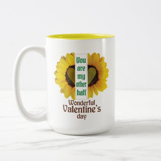 Geweldige Valentijnsdag Tweekleurige Koffiemok (Links)