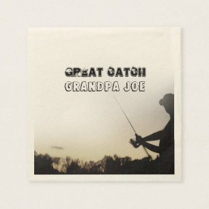 Geweldige vangst - Artsy Fisherman Vist op maat Servet