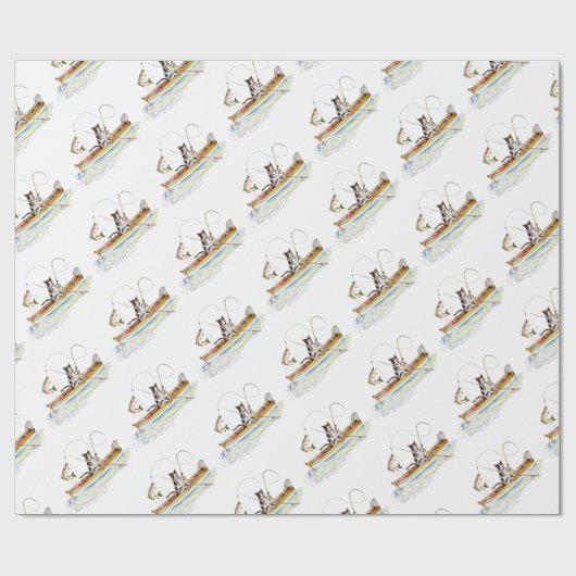 Geweldige vangst! cadeaupapier (Vlak)