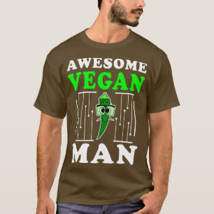 Geweldige Veganistische Man Groente Okra Plant T-shirt