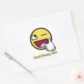 Geweldige verhaal ronde sticker (Envelop)