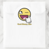 Geweldige verhaal ronde sticker (Tas)