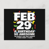 Geweldige Verjaardag 2024 schrikkeldag schrikkelja Briefkaart (Voorkant)