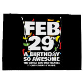 Geweldige Verjaardag 2024 schrikkeldag schrikkelja Groot Cadeauzakje (Achterkant)