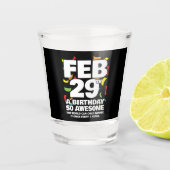 Geweldige Verjaardag 2024 schrikkeldag schrikkelja Shot Glas (Voorkant)