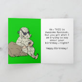 Geweldige verjaardag Opossum Kaart (Binnen)