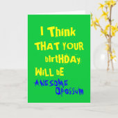 Geweldige verjaardag Opossum Kaart (Gele Bloem)