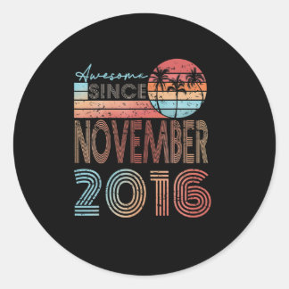 Geweldige verjaardagscadeaus sinds november 2016 ronde sticker