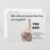 Geweldige verkoop van onroerend goed voor klanten briefkaart (Voorkant / Achterkant)