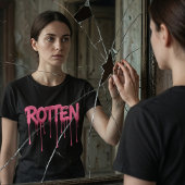 Geweldige, vette, ROTTEN Roze druipende tekst Tri-Blend Shirt