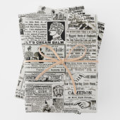 Geweldige Victoriaans krant Era Adverteren adverte Inpakpapier Vel (In situ)