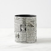 Geweldige Victoriaans krant Era Adverteren adverte Mok (Midden)