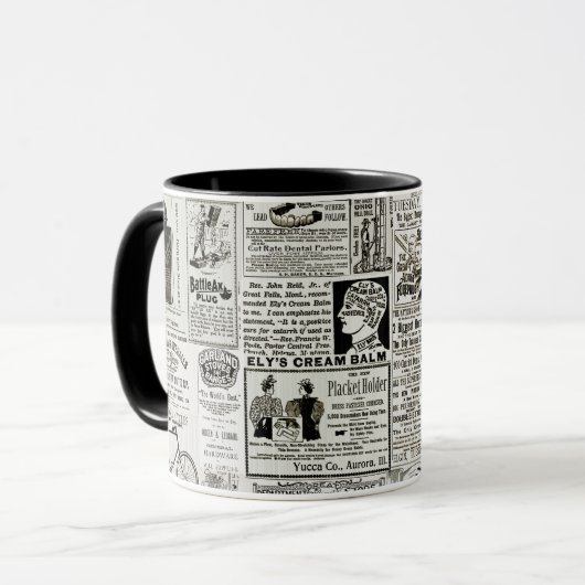 Geweldige Victoriaans krant Era Adverteren adverte Mok (Voorkant links)