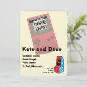 Geweldige Video Game Trouwfeest Plezier Kaart (Staand voorkant)