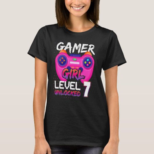 Geweldige videogames Controller niveau 7 Ontgrende T-shirt (Voorkant)