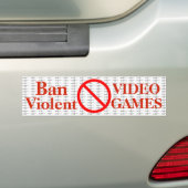 Geweldige videospelletjes verbieden bumpersticker (Op auto)