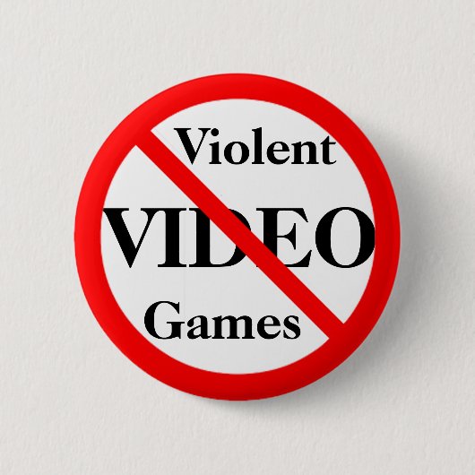 Geweldige videospelletjes verbieden ronde button 5,7 cm (Voorkant)