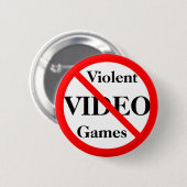 Geweldige videospelletjes verbieden ronde button 5,7 cm (Voorkant /achterkant)