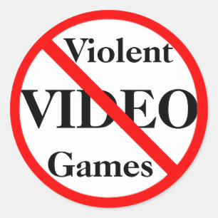 Geweldige videospelletjes verbieden ronde sticker