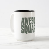 Geweldige vierkant tweekleurige koffiemok (Voorkant links)