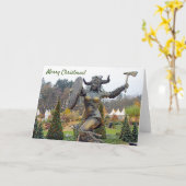 Geweldige Viking Era kerst Wenskaart! Kaart (Gele Bloem)