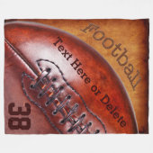 Geweldige Vintage Voetbal Worpdeken PERSOONLIJK Fleece Deken (Voorkant (Horizontaal))