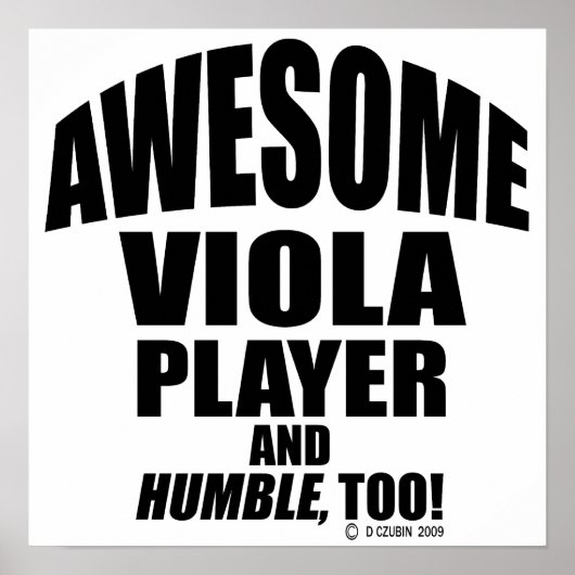 Geweldige Viola Player Poster (Voorkant)
