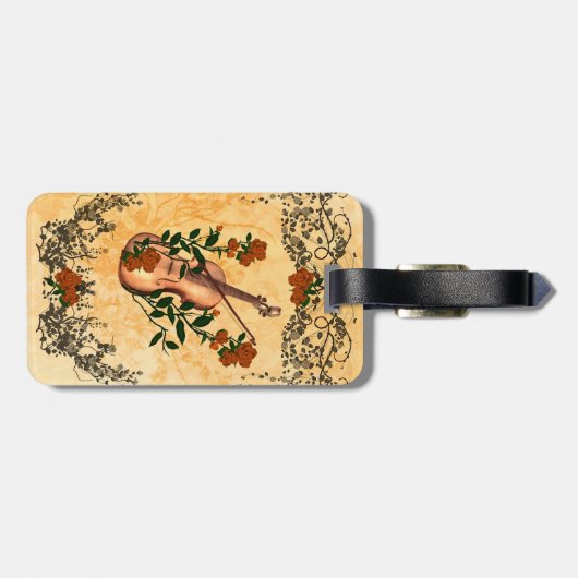 Geweldige viool bagagelabel (Achterkant horizontaal)