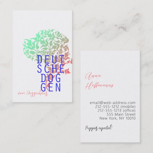 Geweldige Visitekaartjes (Voorkant / Achterkant)