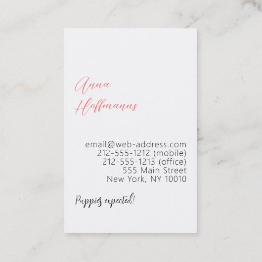 Geweldige Visitekaartjes (Achterkant)