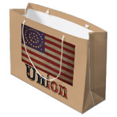 Geweldige vlag van de burgeroorlog groot cadeauzakje (Achterkant Gekanteld)