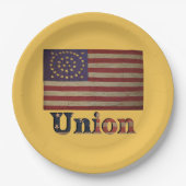 Geweldige vlag van de burgeroorlog papieren bordje (Voorkant)