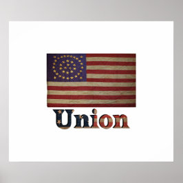 Geweldige vlag van de burgeroorlog poster