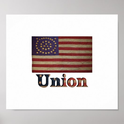 Geweldige vlag van de burgeroorlog poster