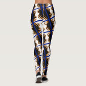 Geweldige Vlammen Abstracte Print Leggings (Achterkant)