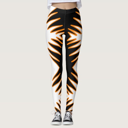 Geweldige Vlammen Abstracte Print Leggings (Voorkant)