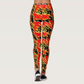 Geweldige Vlammen Abstracte Print Leggings (Achterkant)