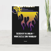 Geweldige Vlammen Verjaardag Kaart (Achterkant)