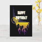 Geweldige Vlammen Verjaardag Kaart (Gele Bloem)