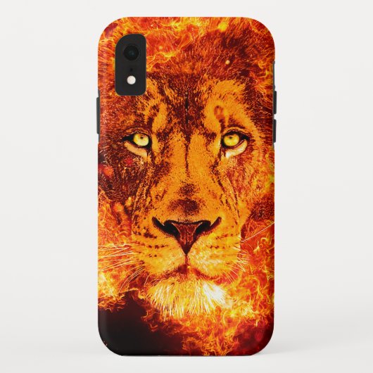 Geweldige Vlammende Leeuw Case-Mate iPhone Case (Achterkant)