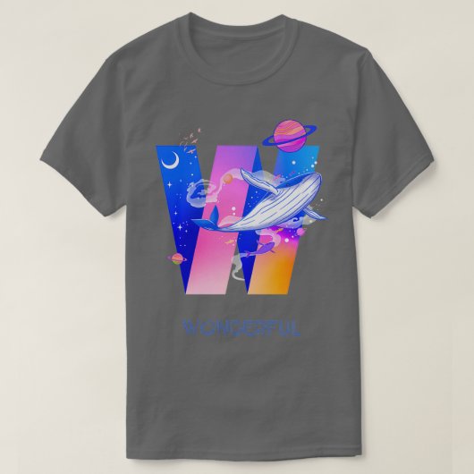 Geweldige vliegende walvis t-shirt (Design voorkant)