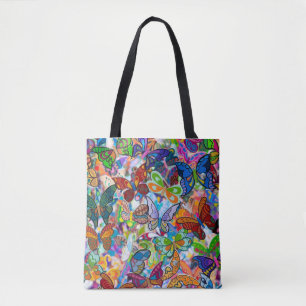 geweldige vlinders tote bag
