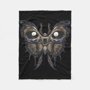 Geweldige vlinderschedel - Spooky Halloween Rock B Fleece Deken