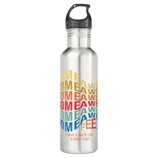 Geweldige voelen Yoga Motivatie Inspirerend Waterfles (Voorkant)