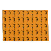 Geweldige voetbal silhouet Sinaasappel Kussensloop (Achterkant-Rechts)